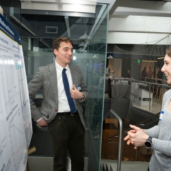 Poster presentation at the Lincoln Scholars and Military Fellows luncheon