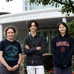 The image above shows the 2024 interns: Mellanie Rodriguez (left), Drew Michaeli (middle), and  Anna Wang (right).