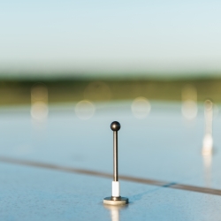 The antennas on the Small Airport Surveillance Sensor receive signals from aircraft transponders containing information about the aircraft's identification, speed, and altitude.