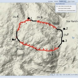 During a wildfire in southern California, emergency responders shared real-time information on the NICS interface, such as the size of the fire, unit locations, and the rate of the fire’s spread.