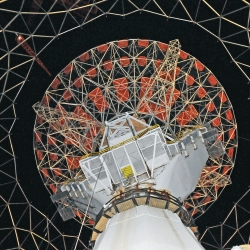 Haystack Ultrawideband Satellite Imaging Radar at night