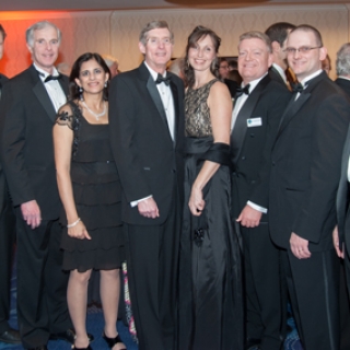 The LLCD team and guests gather at the Washington Hilton in Washington, D.C., during the Robert H. Goddard Memorial Dinner on 13 March.