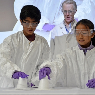 Science on Saturday participants get hands-on experience while learning the principles of polymers in our chemistry show.