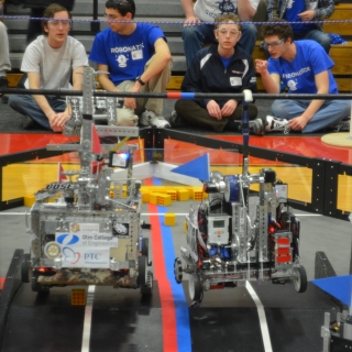 Students in FTC are challenged to design, build, program, and operate robots to compete in head-to-head competitions.