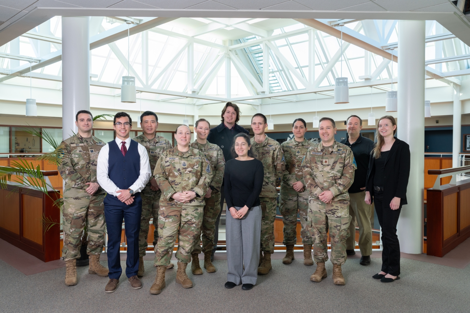 The military interns and Laboratory staff gather for a photo at the end of the playtest.