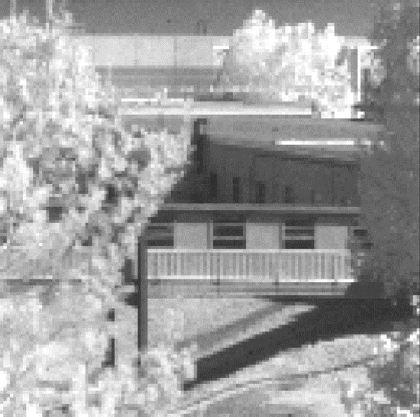 This is an example of a photon-counting image generated by the Dual-Mode Imaging Receiver under daylight conditions.