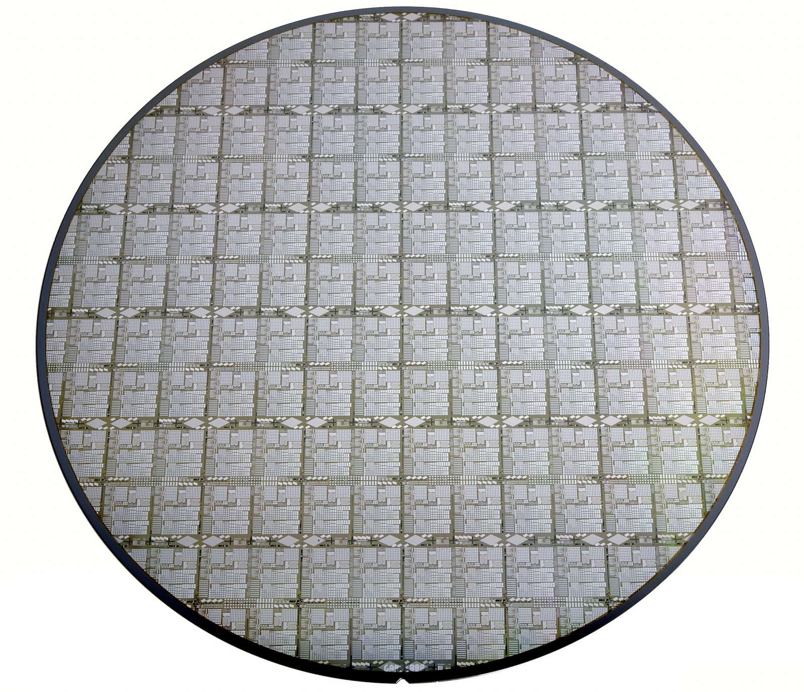  A finished 200-mm-diameter GaN-on-Si wafer. 