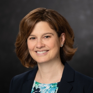 Formal portrait of Pamela Evans