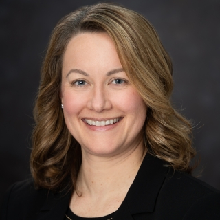 A formal portrait of Karen Landale